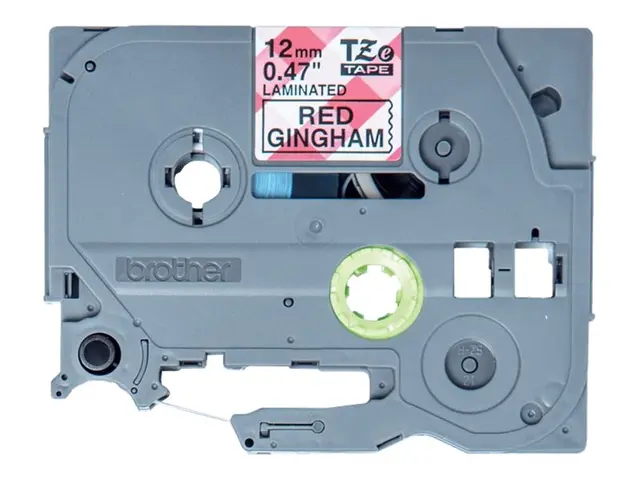 Brother TZe-MPRG31 - Svart på rød gingham Rull (1,2 cm x 4 m) 1 ka...
