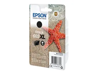 Epson 603XL - 8.9 ml - XL - svart - original blære med RF/lyd-alarm - blekkpatron - for Expression Home XP-2150, 2155, 3150, 3155, 4150, 4155; WorkForce WF-2820, 2840, 2845, 2870