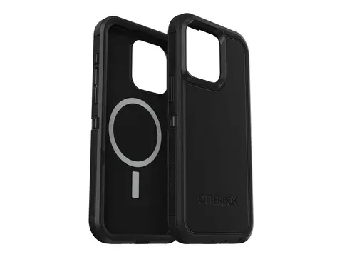 OtterBox Defender Series XT - Baksidedeksel for mobiltelefon robust - MagSafe-samsvar - polykarbonat, syntetisk gummi - svart - for Apple iPhone 15 Pro Max