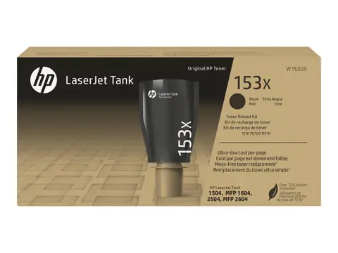 HP 153X - H&#248;ykapasitets - svart original - LaserJet - tonerpatron (W1530X) - for LaserJet Tank MFP 1602w, MFP 1604w, MFP 2602dn, MFP 2604sdw, MFP 2606dn, MFP 2606sdw