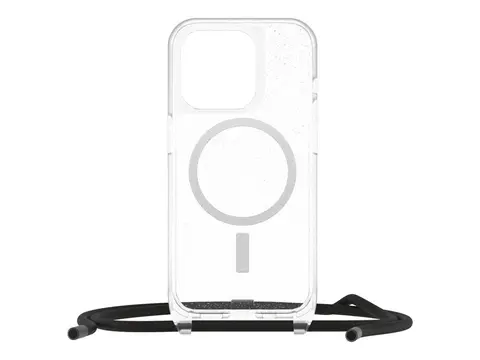 OtterBox React Series - Baksidedeksel for mobiltelefon halskjede - MagSafe-samsvar - plastikk - stjernest&#248;v (klart glitter) - for Apple iPhone 15 Pro