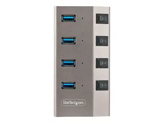 STARTECH.COM 4-Port Self-Powered USB-C Hub with Individual On/Off Switches USB