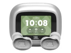 JBL LIVE Buds 4 - True wireless-hodetelefoner med mikrofon i øret - Bluetooth - aktiv støydemping - sølv