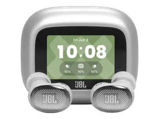 JBL LIVE Buds 4 - True wireless-hodetelefoner med mikrofon i øret - Bluetooth - aktiv støydemping - sølv