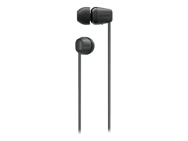 Sony WI-C100 - Ørepropper med mikrofon i øret nakkebånd Bluetooth ...