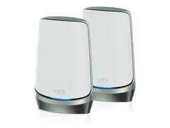NETGEAR Orbi 960 Series RBKE962 Wi-Fi-system - (ruter, utvider) - inntil 5000 kvadratfot - maske 10GbE, 2.5GbE - Wi-Fi 6 - Quad-Band