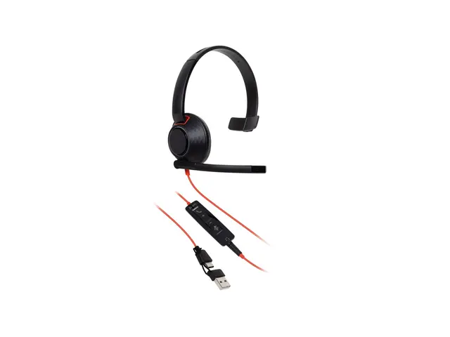 HP Poly Blackwire 5210 - hodesett 3,5 mm jakk, USB-C