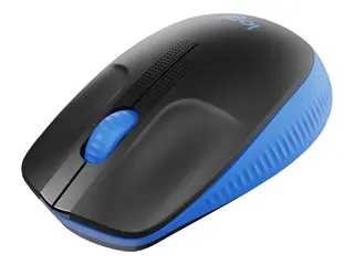 Logitech M190 - Mus - optisk - 3 knapper trådløs - USB trådløs mottaker - blå
