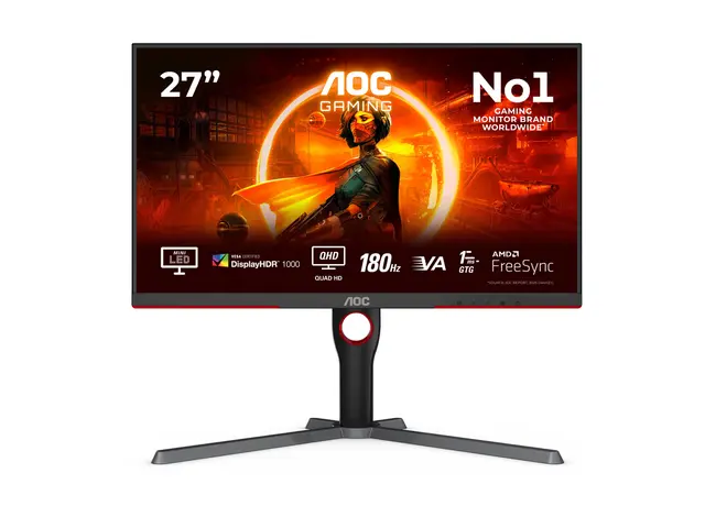 AOC Gaming Q27G3XMN/BK - LED-skjerm gaming 27" 2560 x 1440 QHD @ 1...