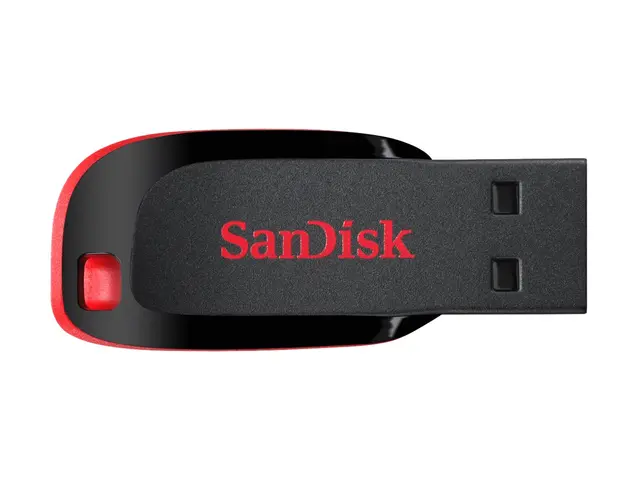 SanDisk Cruzer Blade - USB-flashstasjon - 64 GB - USB 2.0 - svart,...
