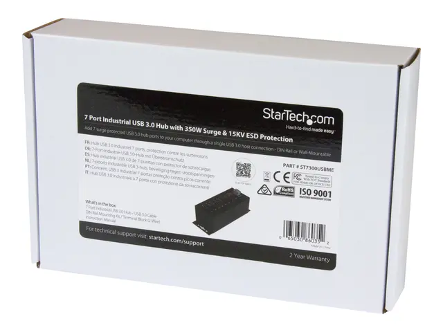 StarTech.com 7-Port USB 3.0 Hub - Metal Industrial USB-A with ESD ...