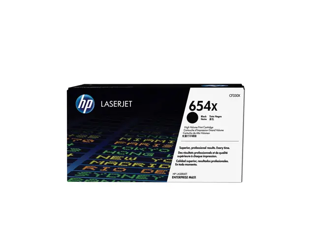 HP 654X - Høy ytelse - svart - original - LaserJet - tonerpatron (...