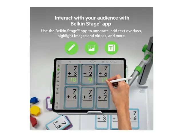 Belkin Tablet Stage - Skrivebordsstativ for nettbrett fra 7" til 1...