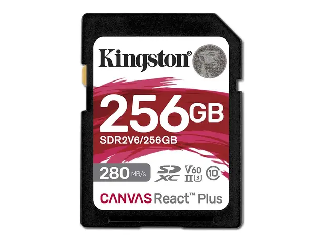 Kingston Canvas React Plus - Flashminnekort 256 GB Video Class V60...