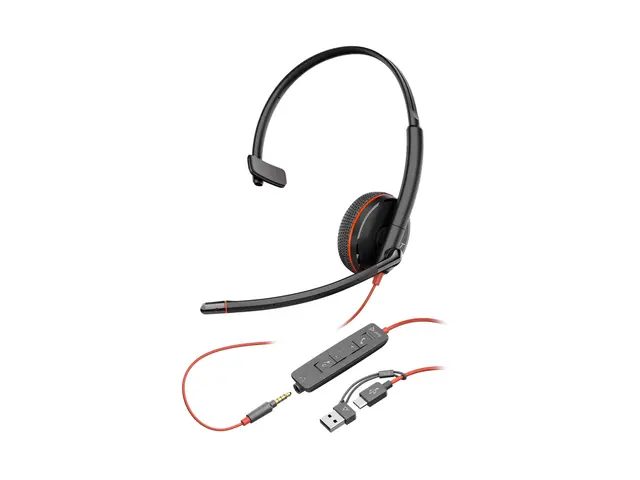 HP Poly Blackwire 3215 - 3200 Series hodesett on-ear kablet 3,5 mm...