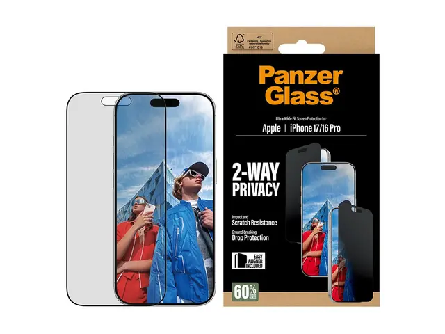 PanzerGlass Privacy - Skjermbeskyttelse for mobiltelefon - ultravi...