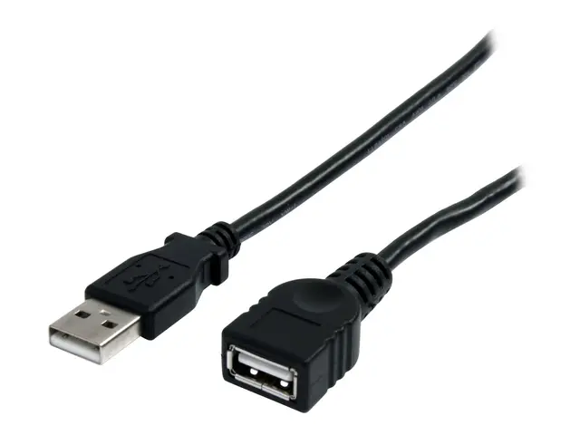 StarTech.com 10 ft Black USB 2.0 Extension Cable A to - 10ft male ...