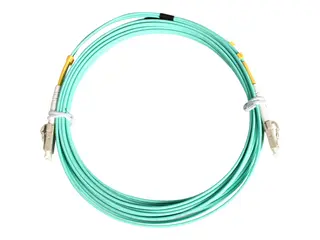StarTech.com 10m (30ft) LC/UPC to LC/UPC OM3 Multimode Fiber Optic Cable, Full Duplex 50/125&#194;&#181;m Zipcord Fiber Cable, 100G Networks, LOMMF/VCSEL, &lt;0.3dB Low Insertion Loss LSZH Fiber Patch Cord - koblingskabel - 10 m - akvamarin