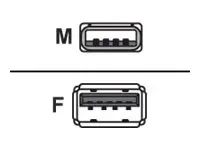 Kerlink - USB-forlengelseskabel USB-type A (hunn) til USB-type A (hann) - 2.8 m