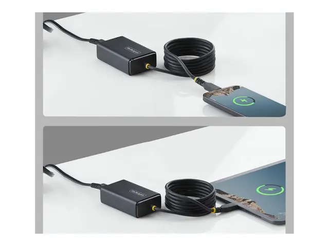 StarTech - USB-C-strømadapter med 1,5 m festet USB-C-kabel AC 110-...
