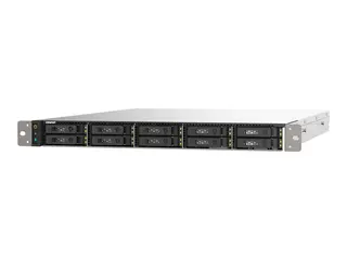 QNAP TS-h1090FU - NAS-server - 10 brønner kan monteres i rack - SATA 6Gb/s / PCIe 4.0 x4 (NVMe) - RAID 0, 1, 5, 6, 10, 50, 60, JBOD - RAM 32 GB - 25 Gigabit Ethernet / 2.5 Gigabit Ethernet - iSCSI støtte - 1U