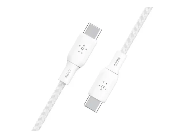 Belkin BoostCharge - USB-kabel 24 pin USB-C (hann) til 3 m hvit