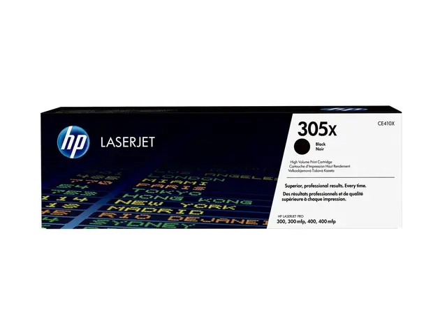 HP 305X - Høy ytelse svart original LaserJet tonerpatron (CE410X) ...