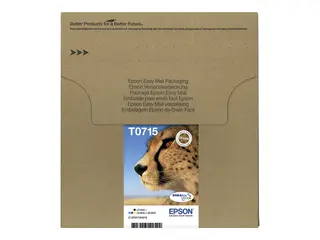 Epson T071 Easy Mail Packaging - 4-pack - 23.9 ml svart, gul, cyan, magenta - original - boks - blekkpatron - for Stylus DX9400, SX115, SX210, SX215, SX218, SX415, SX515, SX610; Stylus Office BX310, BX610