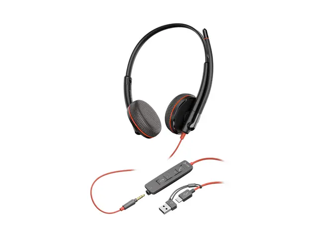 HP Poly Blackwire C3225 - 3200 Series hodesett on-ear kablet 3,5 m...