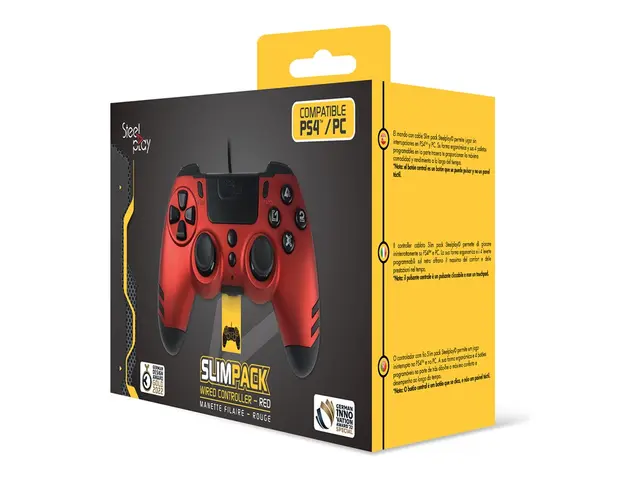Steelplay Slim Pack - Håndkonsoll - kablet - rubinrød - for PC, So...