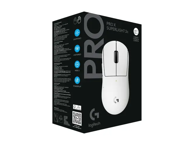 Logitech G PRO X SUPERLIGHT 2C - Mus gaming 5 knapper trådløs, kab...