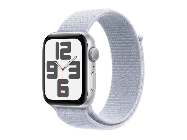 Apple Watch SE (GPS) - 2. generasjon 44 mm sølvaluminium smartklok...