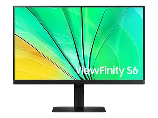 Samsung ViewFinity S6 S24D600EAU - S60UD Series LED-skjerm - 24" - 2560 x 1440 QHD @ 100 Hz - IPS - 350 cd/m² - 1000:1 - HDR10 - 5 ms - HDMI, DisplayPort - svart