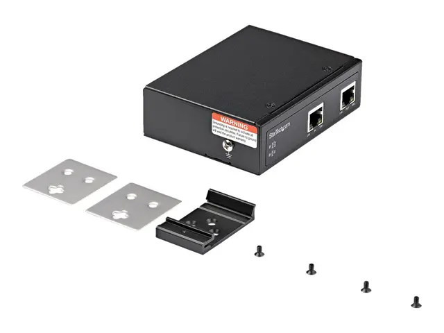 StarTech.com Industrial Single Port Gigabit PoE Extender, 60W 802....
