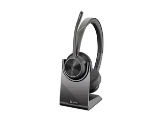 HP Poly Voyager 4320-M - Voyager 4300 UC series hodesett - on-ear - Bluetooth - trådløs, kablet - USB-C - svart - Certified for Microsoft Teams, Zoom Certified