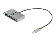 STARTECH 3-PORT USB-C HUB WITH GIGABIT ETHERNET PORTABLE LAPTOP HUB