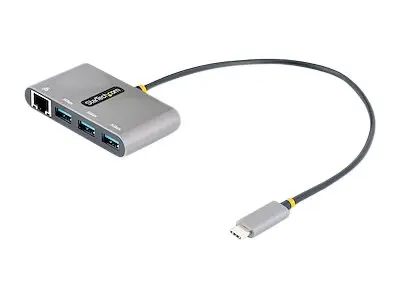 StarTech.com 3-Port USB-C Hub with Ethernet, 3x USB-A Ports, Gigab...