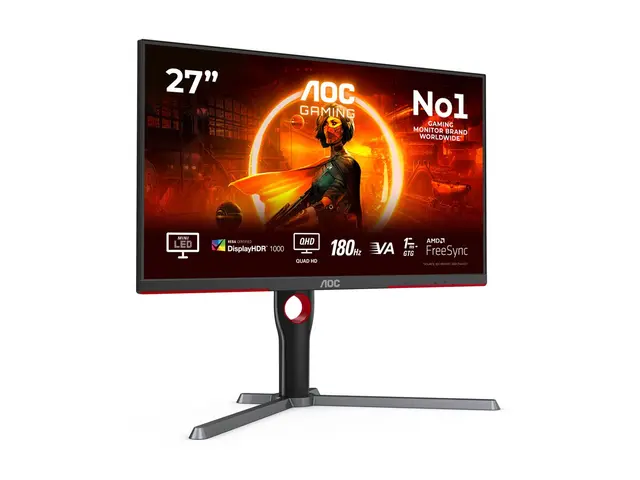 AOC Gaming Q27G3XMN/BK - LED-skjerm gaming 27" 2560 x 1440 QHD @ 1...