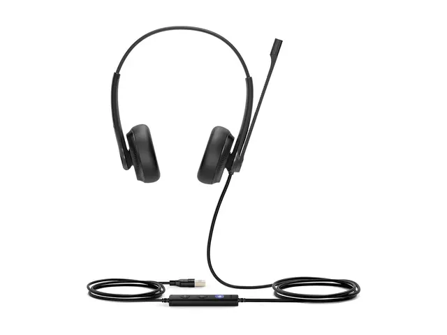 Yealink UH34 Dual - Hodesett on-ear kablet USB svart Certified for...