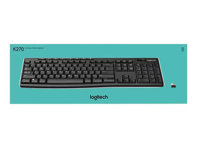Logitech Wireless Keyboard K270 - Tastatur - trådløs - 2.4 GHz - N...
