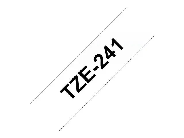 Brother TZe-241 - Standardklebemiddel svart på hvitt Rull (1,8 cm ...