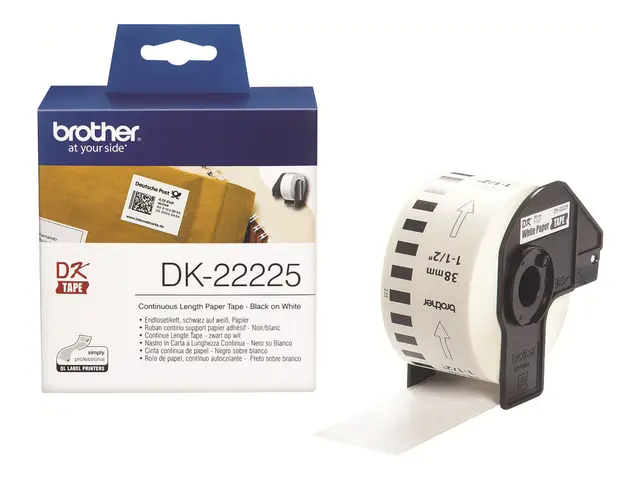 Brother DK-22225 - Papir - svart på hvitt - Rull (3,8 cm x 30,5 m)...