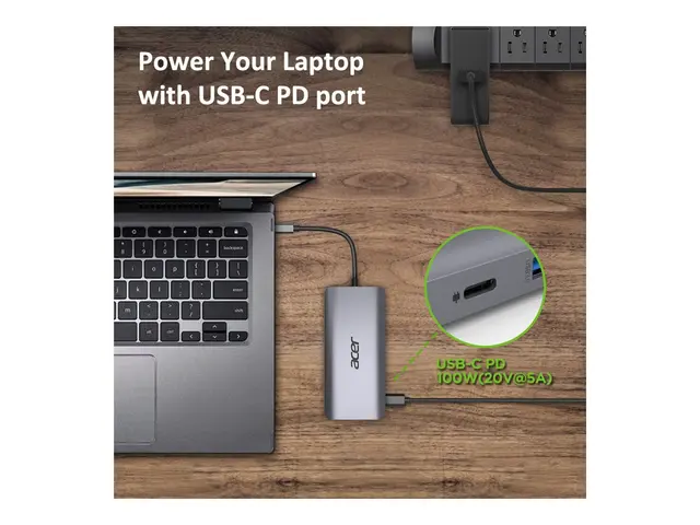 Acer 12-In-1 Type-C Adapter - dokkingstasjon USB-C 2 x HDMI, DP 1GbE