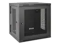 Eaton Tripp Lite Series 12U Wall Mount Rack Enclosure Server Cabinet Hinged Doors/Sides Rack skap - veggmonterbar - svart - 12U - 19&quot;