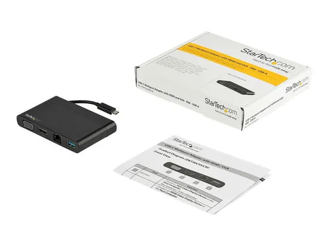 StarTech.com USB C Multiport Adapter with HDMI, VGA, Gigabit Ether...