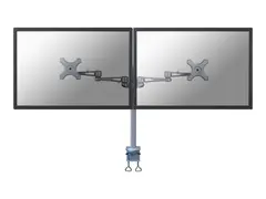 Neomounts FPMA-D935D - Monteringssett full bevegelse - for 2 LCD-skjermer - sølv - skjermstørrelse: 10"-27" - klemmemonterbar, skrivebordsmonterbar