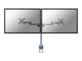 Neomounts FPMA-D935D - Monteringssett - full bevegelse for 2 LCD-skjermer - sølv - skjermstørrelse: 10"-27" - klemmemonterbar, skrivebordsmonterbar