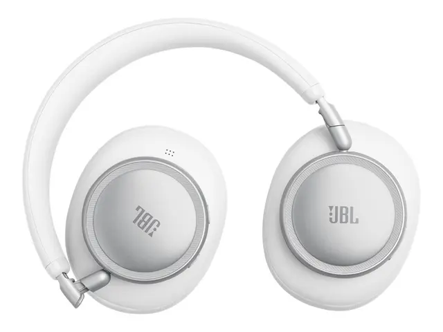 JBL LIVE 780NC - Hodetelefoner med mikrofon full størrelse - Bluetooth - trådløs, kablet - aktiv støydemping - 3,5 mm jakk - hvit 