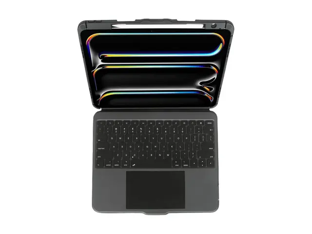 Targus Versavu - Tastatur og folioveske (tastaturetui) med styrepute - bakbelysning - trådløs - Bluetooth 5.0 - Tyrkisk - svart 