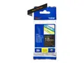 Brother TZe-344 - Standardklebemiddel - gull p&#229; sort Rull (1,8 cm x 8 m) 1 kassett(er) laminert teip - for Brother PT-D600, P750, P950; P-Touch PT-1880, D450, D800, E310, E550, E800, P900, P950